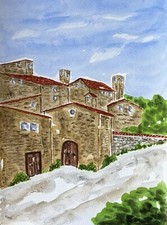 Original Aquarell italienische