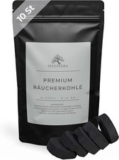 Incensera Räucherkohle-Tabletten für Räuchergefäße 1 Rolle mit 10 Tabletten