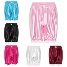  Rüschen Spitze Rüschen Sissy Lolita Shorts seidig Satin Kürbis Pantaloon Unterhose