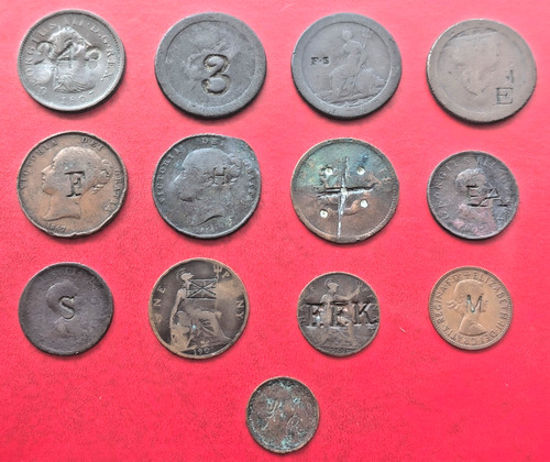 Lot gravierte alte britische - , &