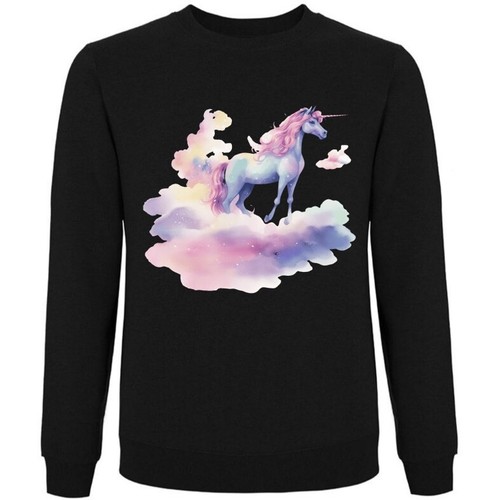 Sweatshirt schwarz einhorn - sweatshirt,