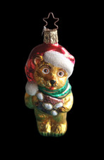 Teddy Bär mit Lebkuchen  ca. 12 cm cm Inge-Glas® Manufaktur