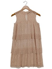 ZARA BASIC Volantkleid Damen Kleid Gr. DE 34 wollweiß Casual-Look