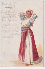 65771 Künstler Ak Siebenbürgen Frau in Tracht 1907