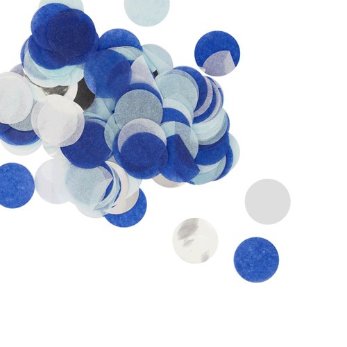 Papier konfetti blau silber - papier,