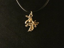 Biene Anhänger mit Kette 24 Karat Vergoldet Honig Imme Hornisse Imker Insekt