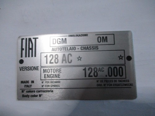 Typenschild plate chassis - typenschild, id-plate