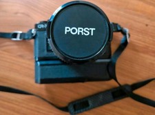 "PORST CR-7" Spiegelreflexkamera mit Zubehör und Aufbewahrungstasche