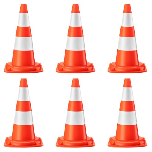 Wiltec verkehrskegel 50cm - verkehrskegel, 6st
