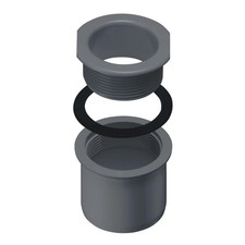 INEFA Ablaufstutzen PVC DN50/75/100 NW 68/83/115 zum Schrauben für Kastenrinne
