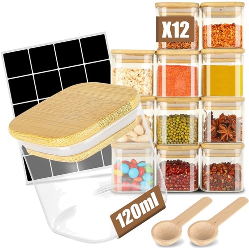 12er gewürzdosen glas set - 12er,