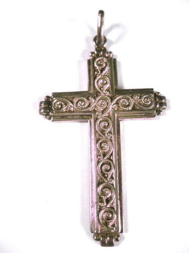 Antiker anhänger kreuz - kreuz, silber