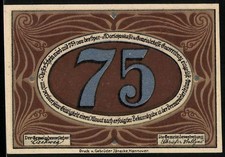 Notgeld Gnarrenburg, 75 Pf