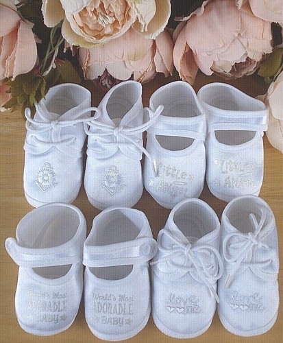 Baby schuhe weiß satin weich - schuhe,