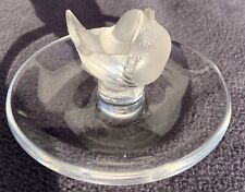 LALIQUE Kristall "Sperling" Schmuckschale Nussschälchen satiniert signiert 145 g