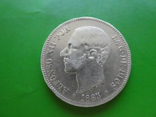 Spanien, 5 Pesetas, Alfonso