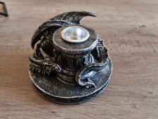 Drachenfiguren fantasy Kerzenhalter Gothic sammeln Emp Spiral  Drachenkopffigur