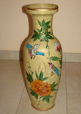 Bodenvase asiatisch handbemalt