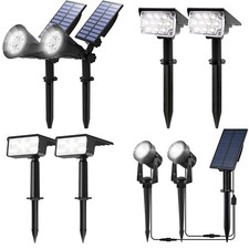 2er Set Kaltweiß LED Solar