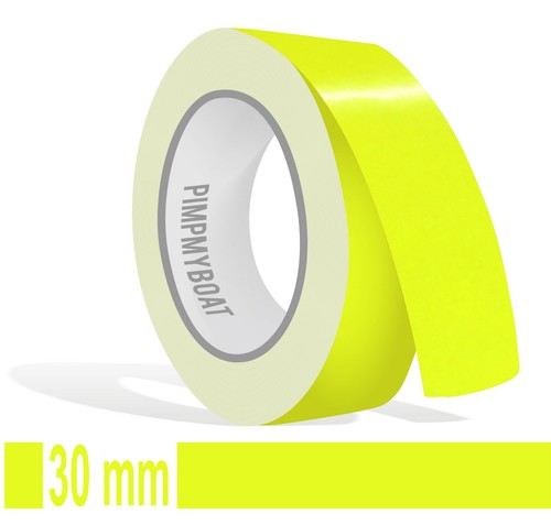 Zierstreifen 30mm neon gelb - zierstreifen,