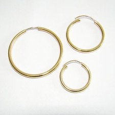 Ohrringe Gold 585er Creolen Rohr 14 kt. Ohrstecker Goldohrringe