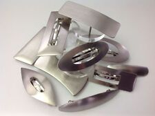 2 x Haarspange aus gebürstetem Metall puristisch - ca. 8-10 cm - Modell wählbar