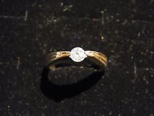 Ring Verlobung Liebe silberfarben gerillt mit klaren Stein gr. 16-19 (R3) 