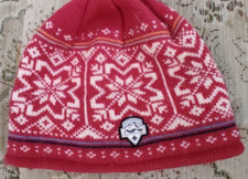 Steffner Skimütze Norweger Damen Strickmütze 100% Wolle rotweiß onesize