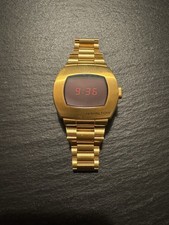 HAMILTON PULSAR Herren Armbanduhr Ref.H524240 Digital Quarz Gelbgold 39mm 100M