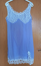 Unterrock Nylon ,Hagena Eleganz,Lila weiße Spitze Gr.46 NEU Vintage Damen