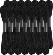 Schwarzes Stickgarn Set 14