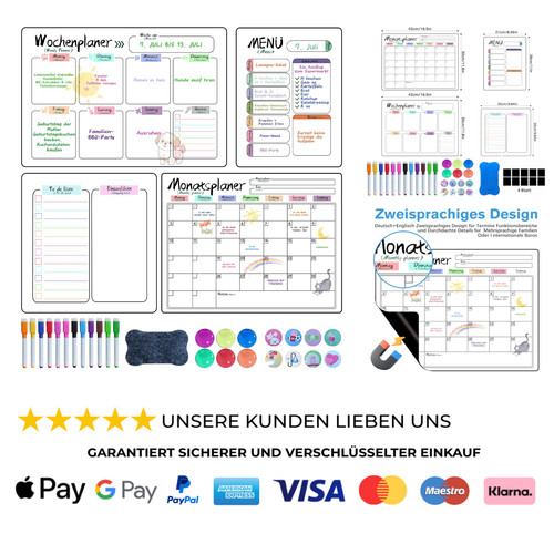 Whiteboard set wochenplaner - set,