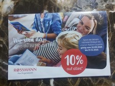 6 Rossmann Gutscheine Coupon 10% auf alles gültig bis 31.12.2025