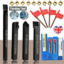 4 Set Hartmetall Drehmeißel Klemmhalter Drehstahl 12mm Mit Wendeplatten Satz DE