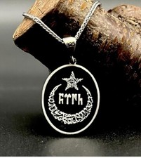 AY YILDIZ Kelime-i Tevhid Göktürk & Kette 925 Silber Ay yıldız OSMANLI Türkiye