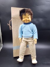 Rare frühe Krahmer Puppe 1950er, Kuck in die Welt, In OVP, Junge, Holzkopf&Stoff