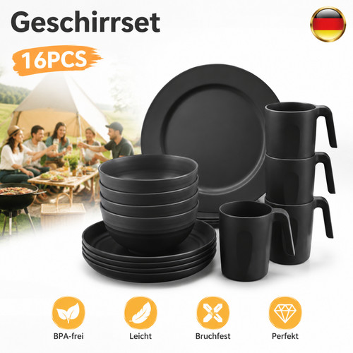 4er set camping - camping, teller