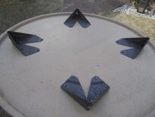 Design Möbelfuß Corner Tischbeine, schwarz - Halterungen  - vier Stück  - Stahl