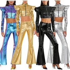 DE Damen Metallic Hippie Crop