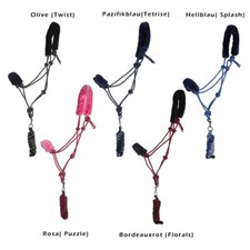 L-Sport weich gepolstertes Knotenhalfter Set mit Führstrick