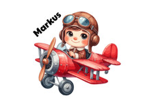 Flugzeug mit junge - mit,