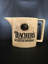 TEACHER`S  Scotch Whisky Karaffe Keramik Pitcher Wasserkrug Vintage Werbung PUB