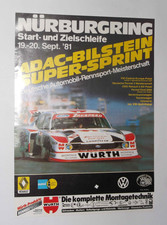 Werbe Flyer Nürburgring 1981 DRM Zakspeed Ford Capri Gr.5 Rennsport Meisterschaf