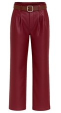 Lederimitathose Damen Hose aus