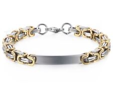 ID Edelstahl Königsarmband mit Gravur nach Wunsch Partnerarmband in 3 Varianten