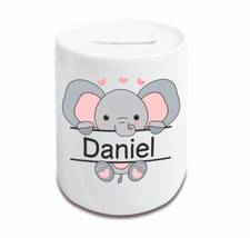 Spardose Taufe Geburt Kinder Baby personalisiert  Geld Weihnachtsgeschenk  Tier