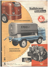 Kraftfahrzeugtechnik 5/1959, Dieselameise, Dieselmotor Hanomag, PKW Trambusbauw.