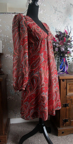 Biba kleid rot orange paisley - kleid,