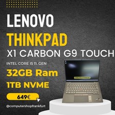 Lenovo Thinkpad X1 TOUCH Carbon Gen9,Intel Core i5-1145G7,32GB Ram,1TB NVME SSD