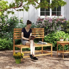 Outsunny sitzer gartenbank - 2-sitzer,